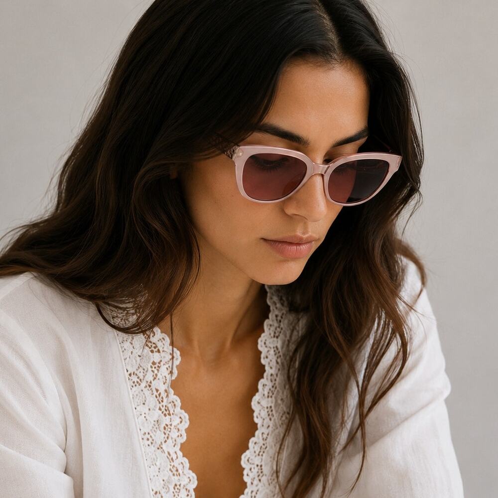 Dior Diorama1 Mirrored Wayfarer Sunglasses Womens Pink Metal Logo Italy
